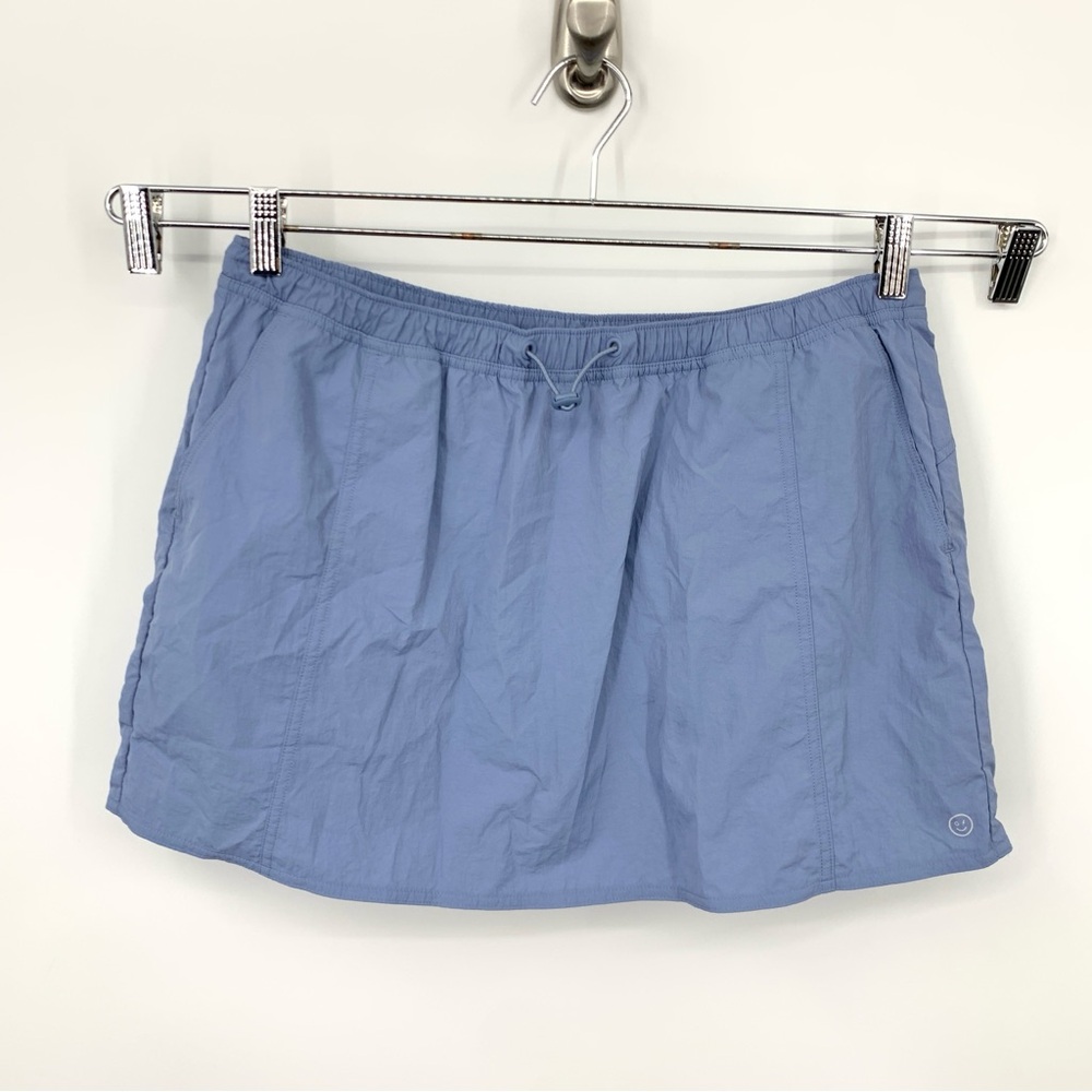 Hollister Gilly Hicks Women Size Large Skort Mini Skirt Shorts‎ Liner Blue Nylon